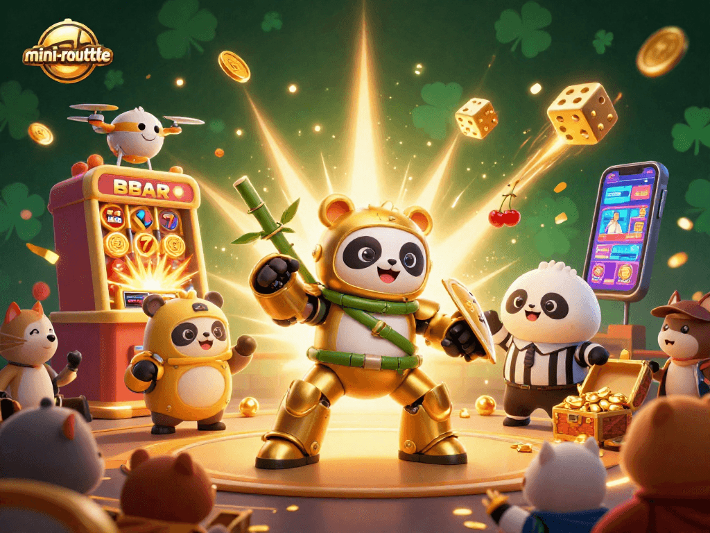 Play mini-roulette in a vibrant and dynamic casino arena with exciting game elements.