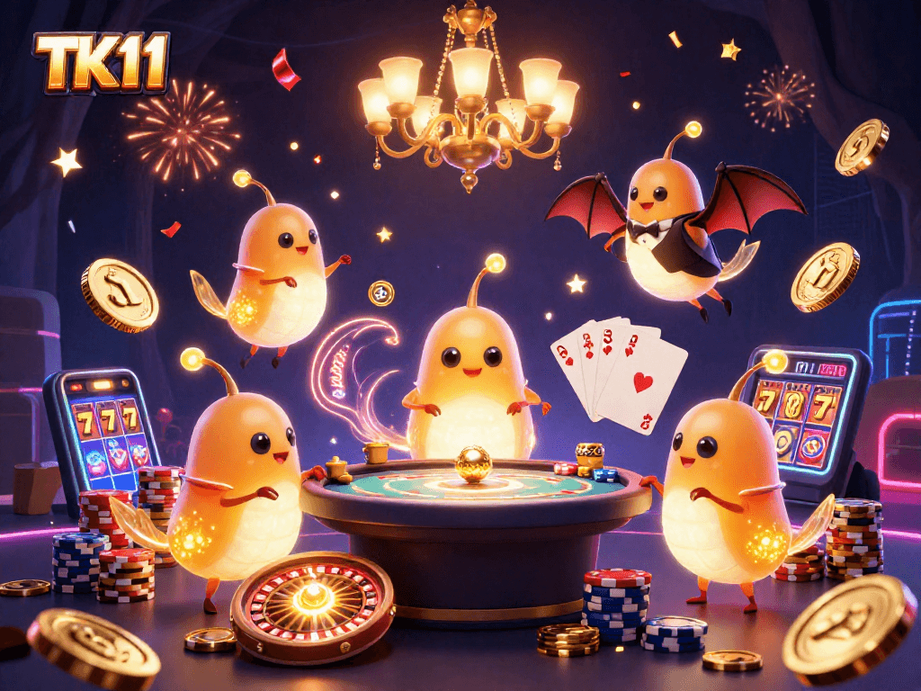 Experience the illuminated cave casino vibe with TK11's glowworm team and rich gaming elements.
