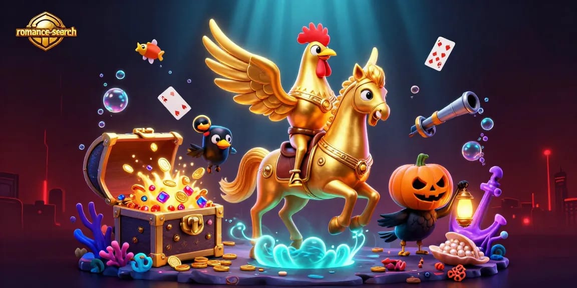 Experience the thrill of romance-search gaming in an ultra-detailed midnight casino scene.