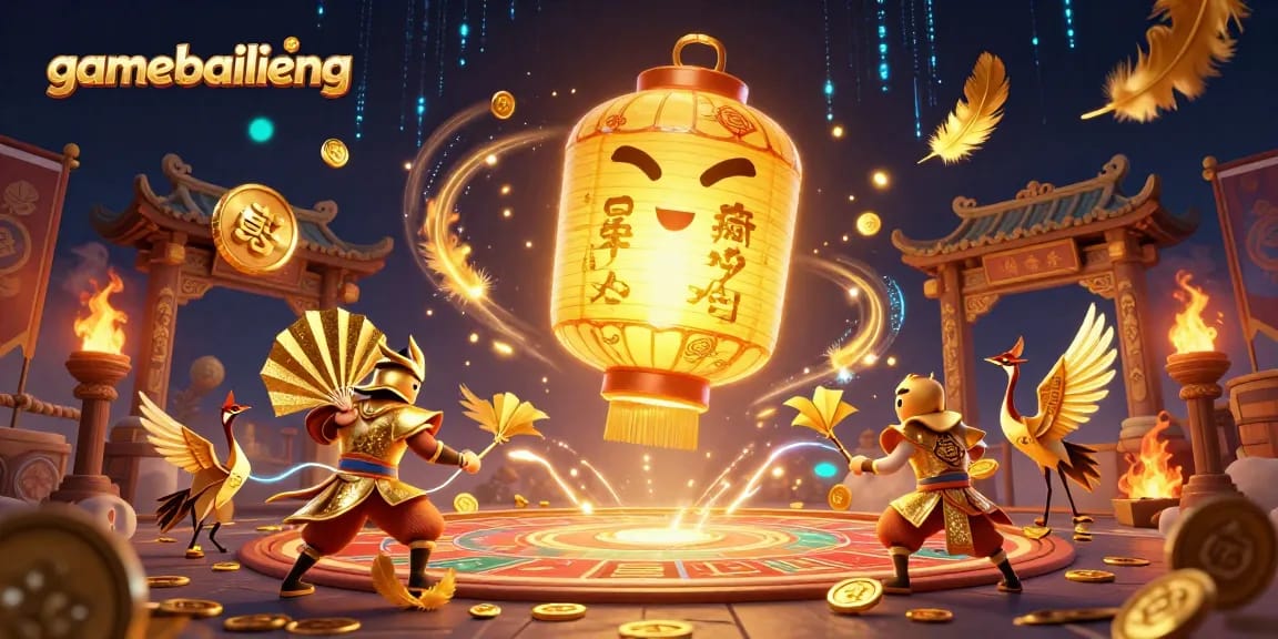 Experience thrilling 13 Cards gameplay with gamebailieng in this immersive golden casino illustration.
