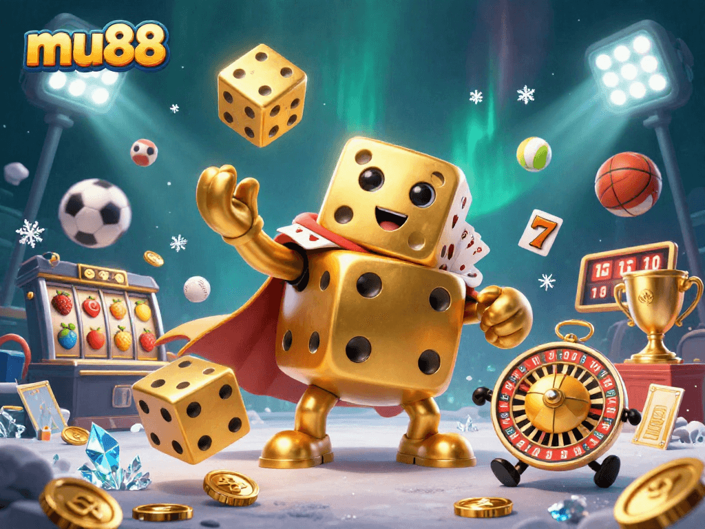 Experience thrilling gameplay with mu88 featuring dynamic golden dice and rich casino elements.