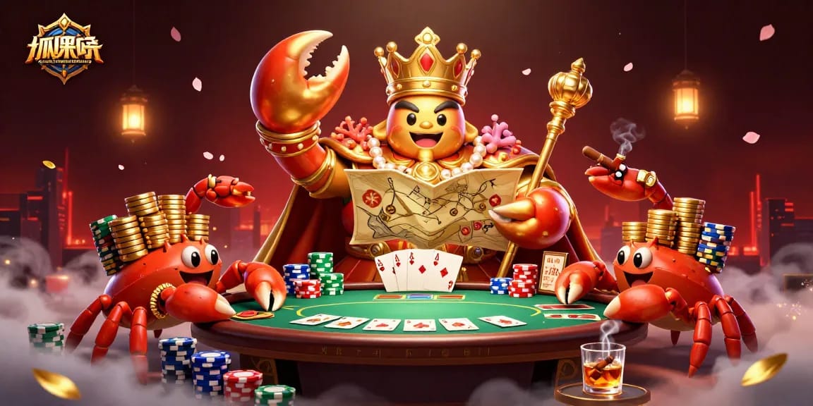 Experience the thrilling action in quyetchientienthuong with vibrant casino elements and a golden crab emperor.