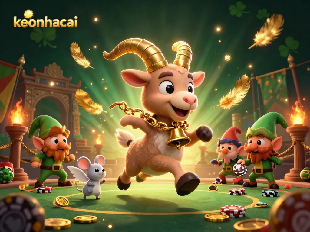 Experience the thrilling sports betting action at keonhacai with Krampus and playful characters stealing chips.