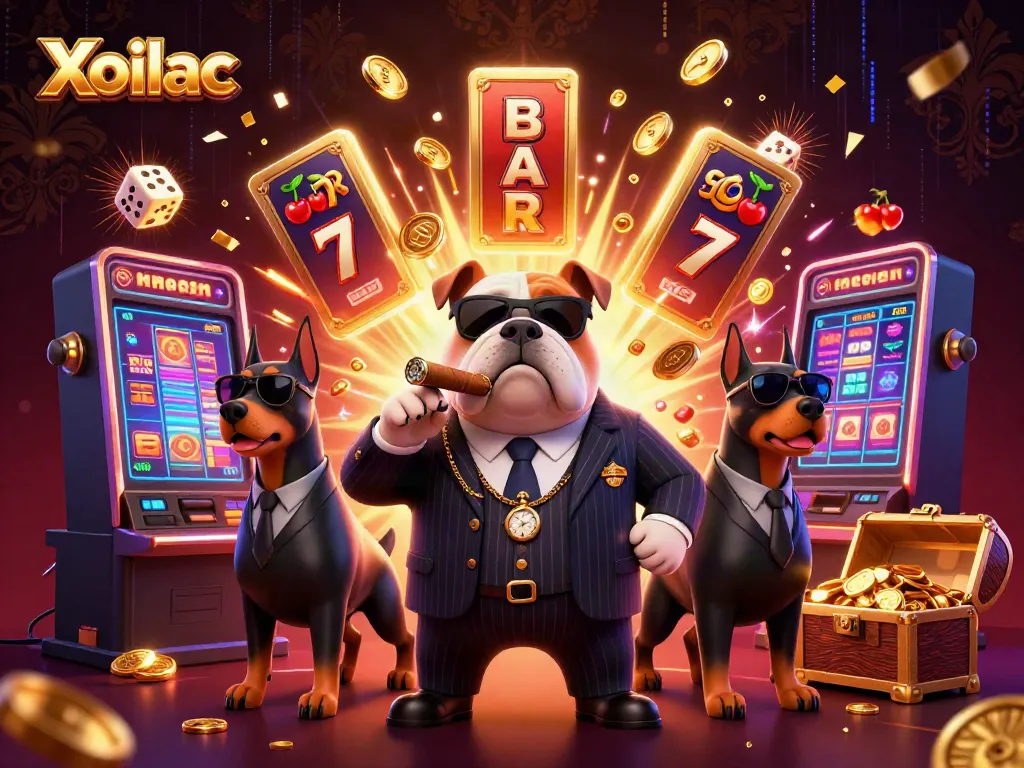 Xoilac offers a thrilling casino experience with vibrant elements like slots, jackpot symbols, and dynamic game interactions.