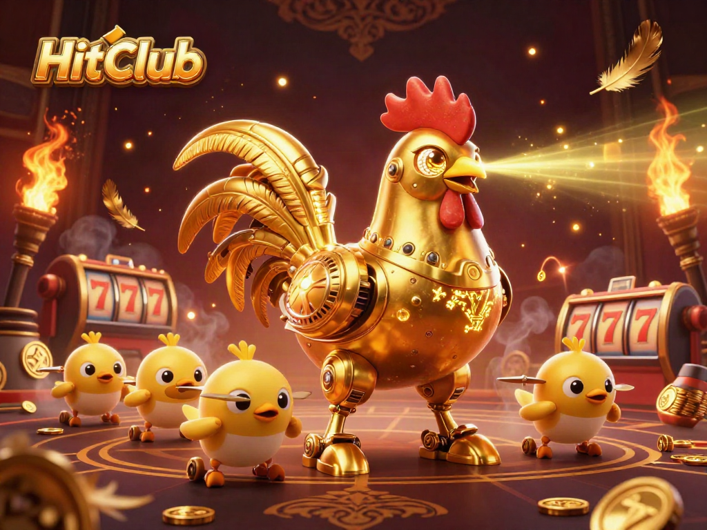 Experience HitClub's vibrant casino scene filled with golden elements and exciting wins.