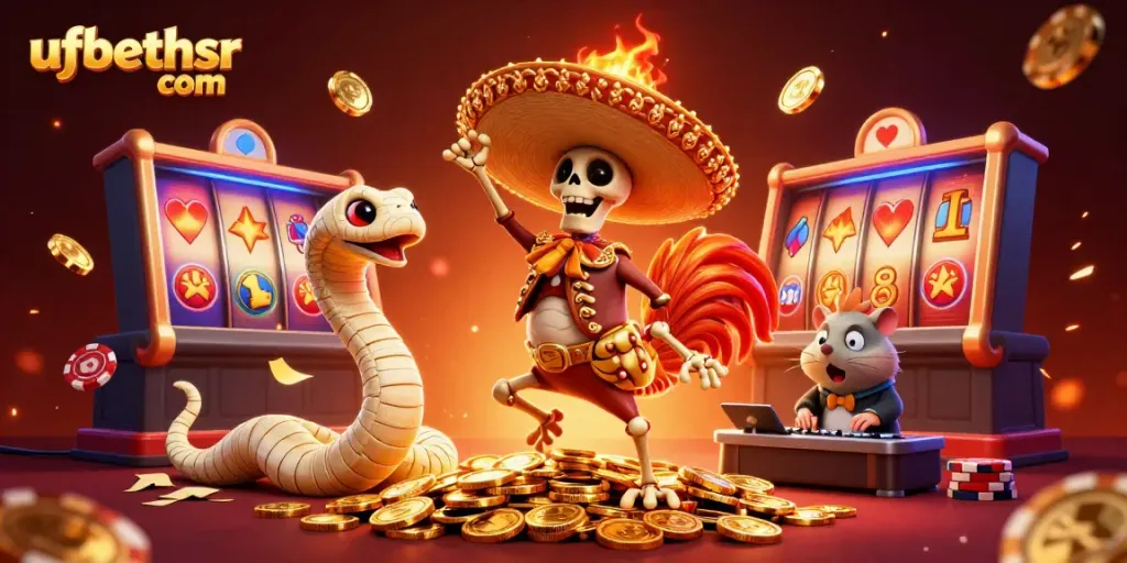 Experience thrilling casino excitement with UFABET's dynamic gameplay showcasing interactive characters.