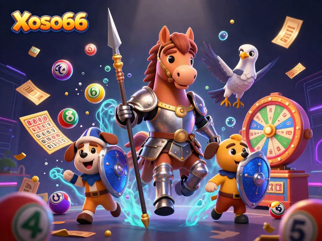 Engage with thrilling lottery action at Xoso66, highlighted by vibrant game elements and a medieval theme.