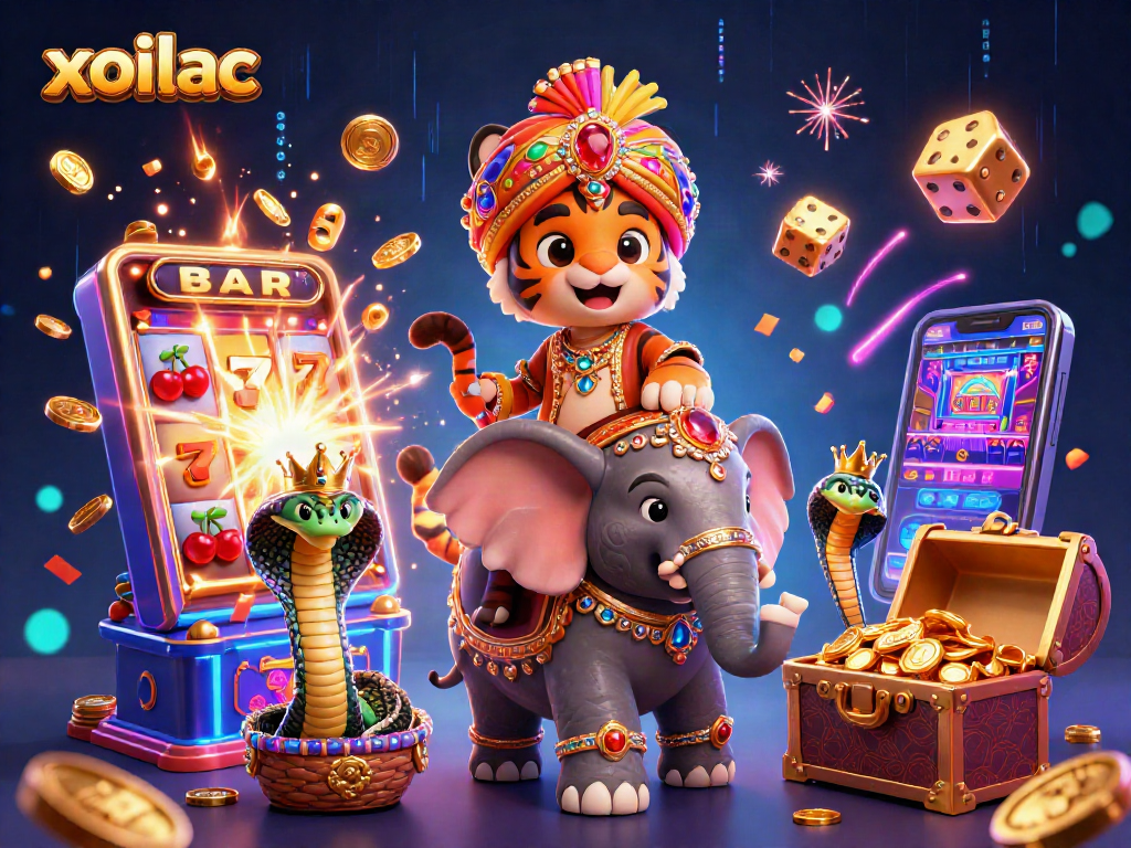 Spin to win at xoilac with vibrant 3D casino characters and dynamic jackpot action.