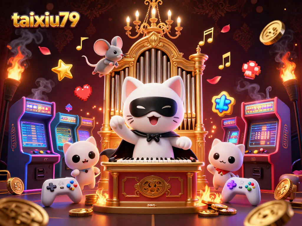 Experience thrilling gameplay with taixiu79 alongside a whimsical 3D casino scene rich in detail.