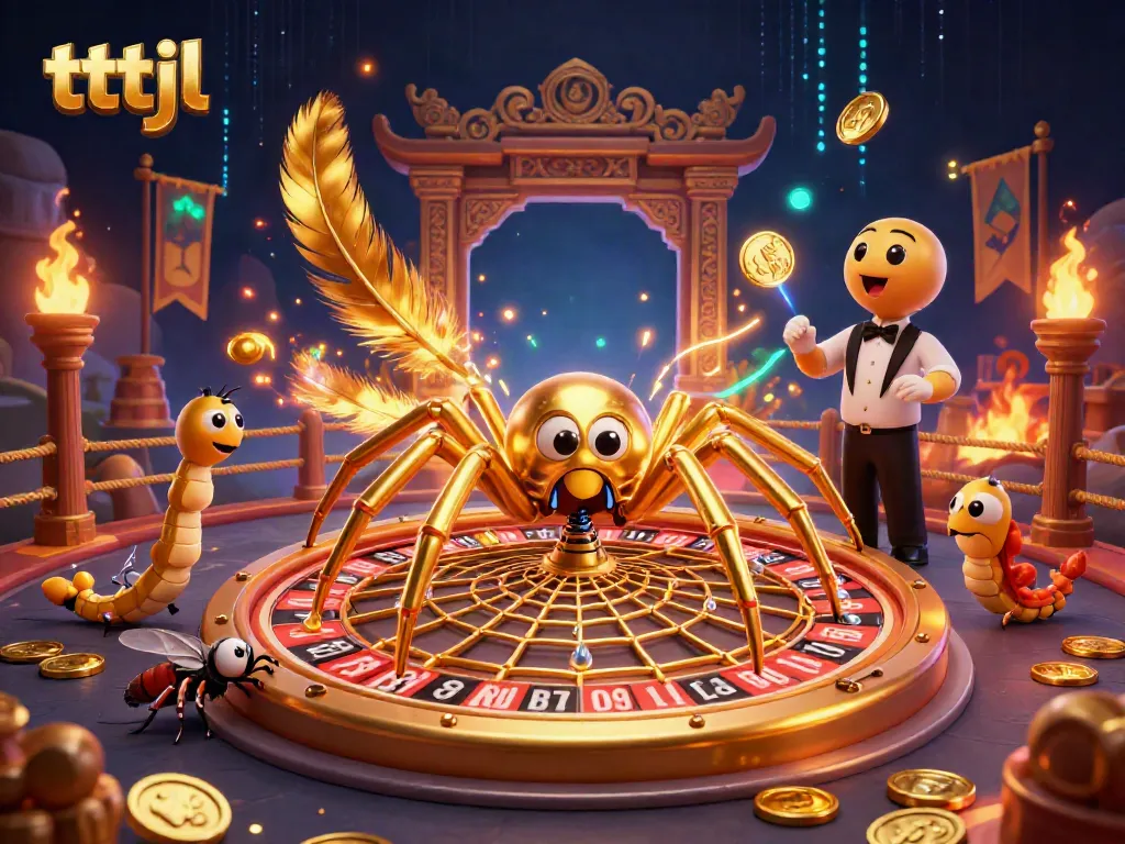 Experience thrilling bets with tttjl in an ultra-detailed 3D casino scene filled with dynamic characters.