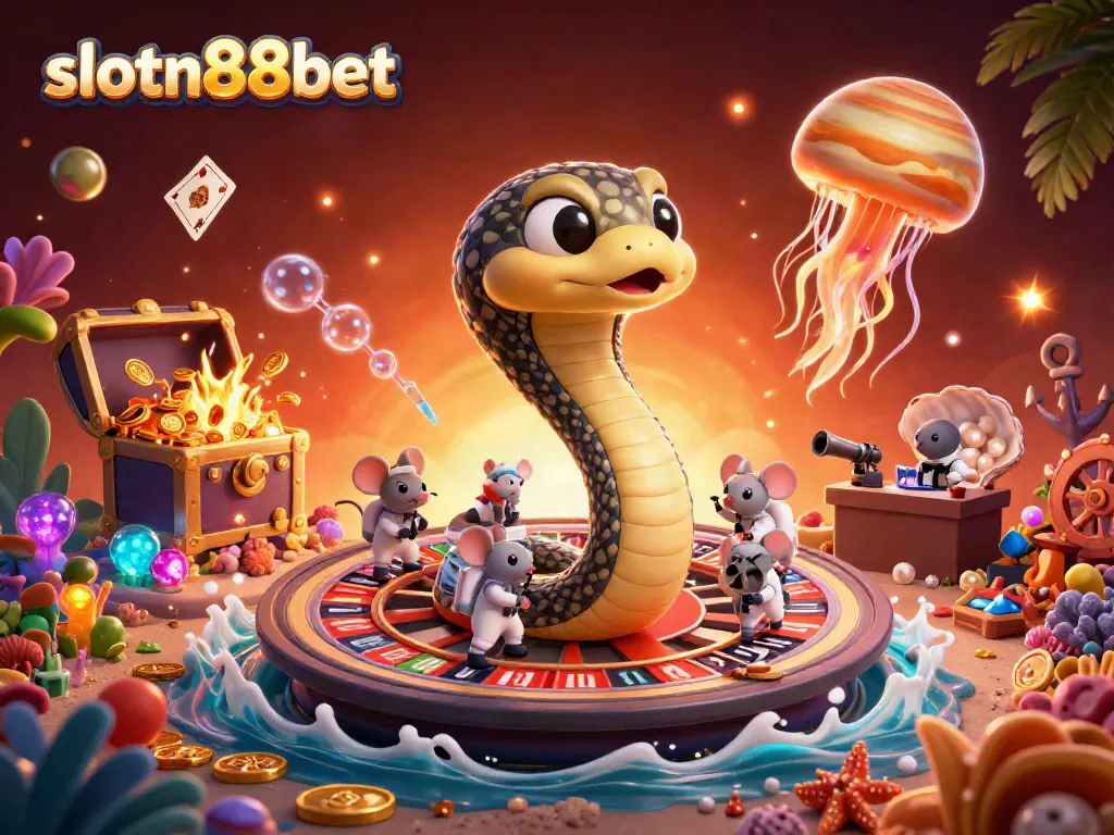 Engage with the slotn88bet universe featuring a cosmic roulette wheel and fun betting elements.