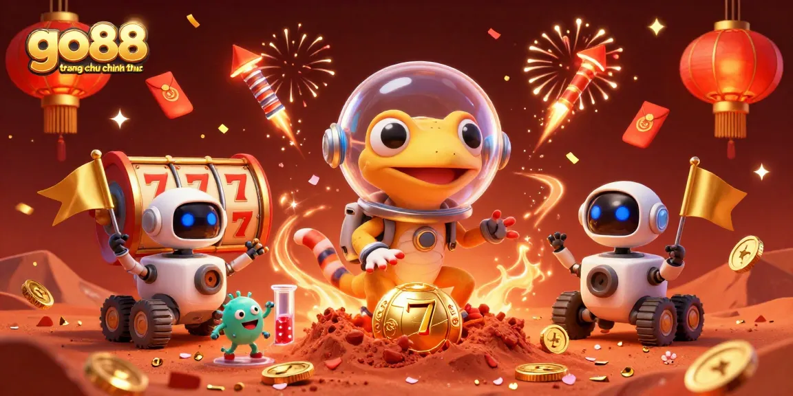 Experience thrill with go88 trang chu chinh thuc in a vibrant 3D casino adventure illustration.