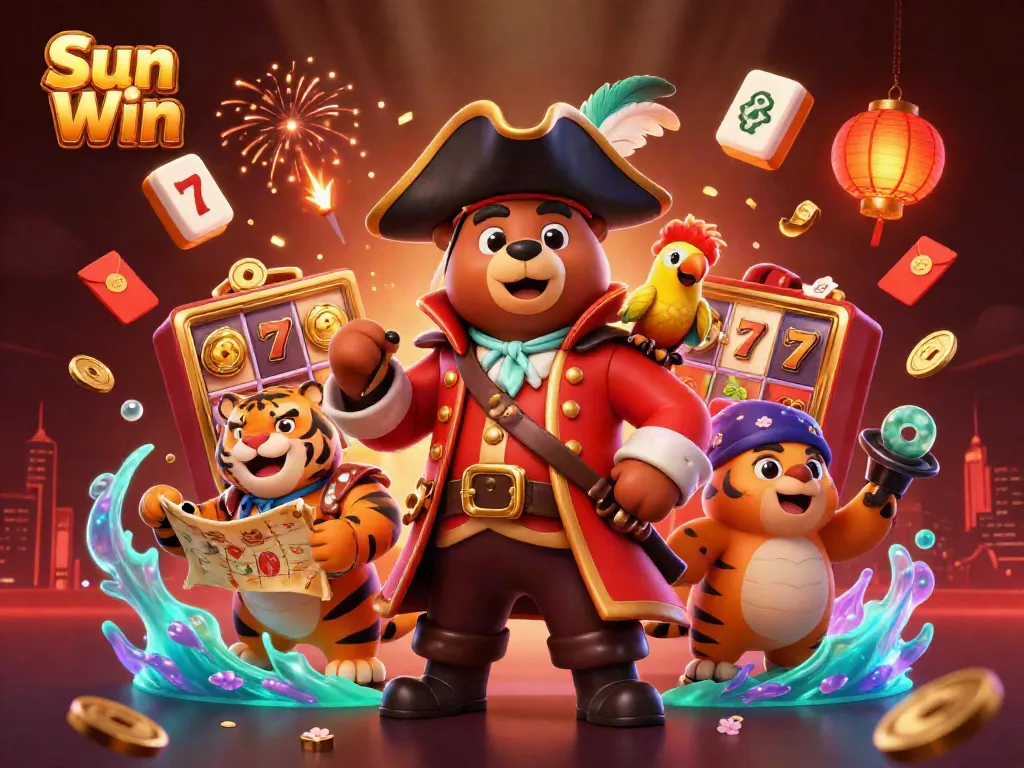 Experience excitement at Sun Win with captivating jackpot action in a vibrant casino scene.