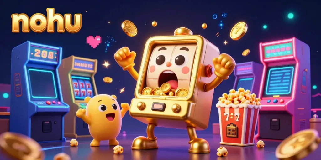 Experience the thrill of nohu as slot machines celebrate big wins in a vibrant casino scene filled with excitement.
