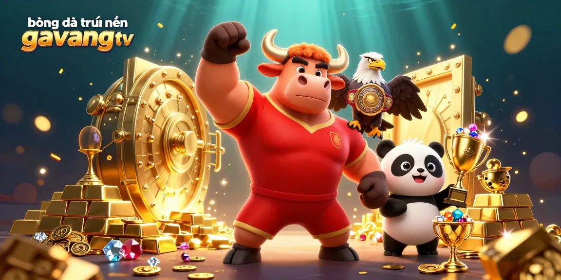 Experience thrilling bóng đá trực tuyến gavangtv actions with vibrant casino-themed characters and treasures.