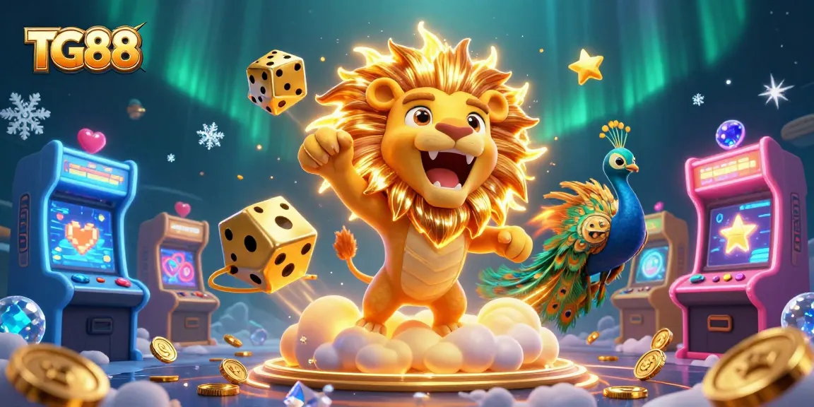 Experience the excitement of TG88's casino world with dynamic characters and vibrant game elements.