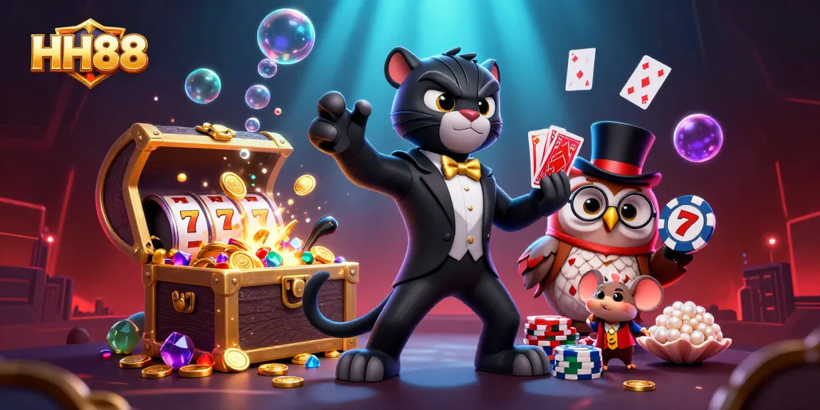 Play engaging casino games at HH88 with vibrant characters and exciting visuals.