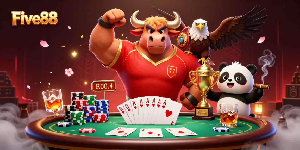 Experience thrilling poker action with Five88's dynamic casino characters and rich gameplay elements.