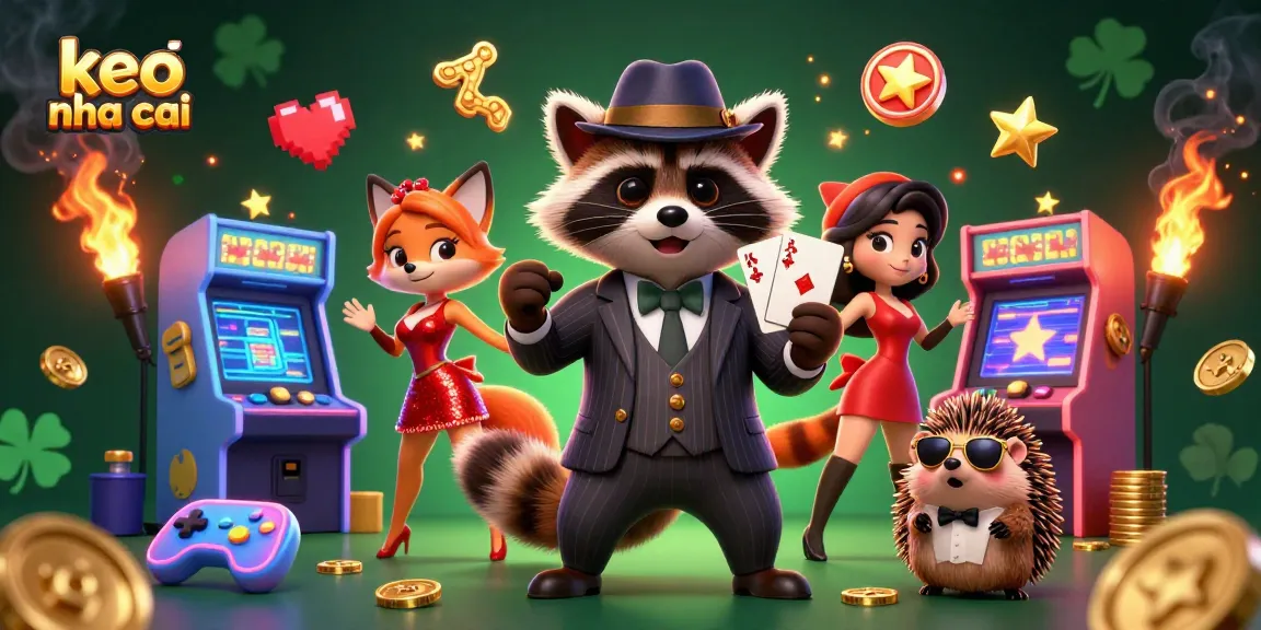 Engage with keo nha cai for sports betting insights in a colorful casino scene.