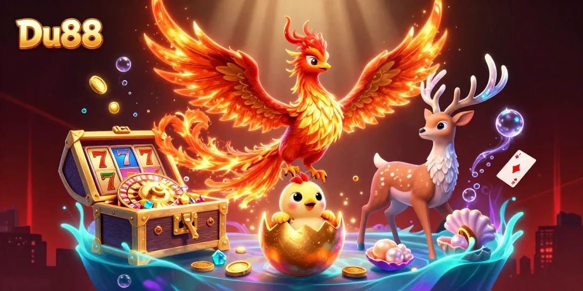 Experience thrilling gameplay with Du88 in a vibrant casino-themed underwater scene.
