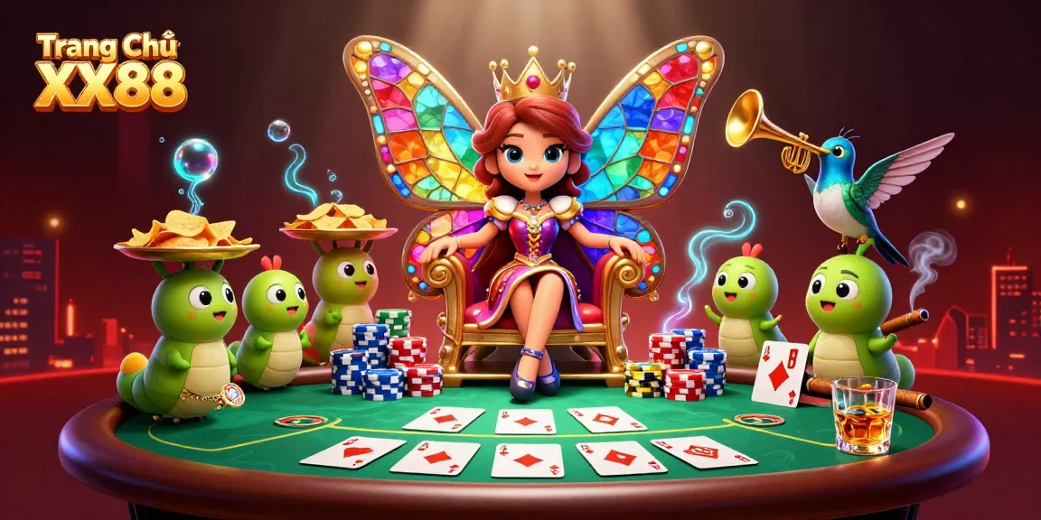 Play exciting games at Trang Chủ XX88 and enjoy vibrant casino elements and colorful characters.