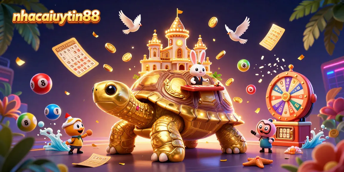 Experience thrilling gaming at nhacaiuytin88 with vibrant characters and dynamic elements in a 3D casino scene.