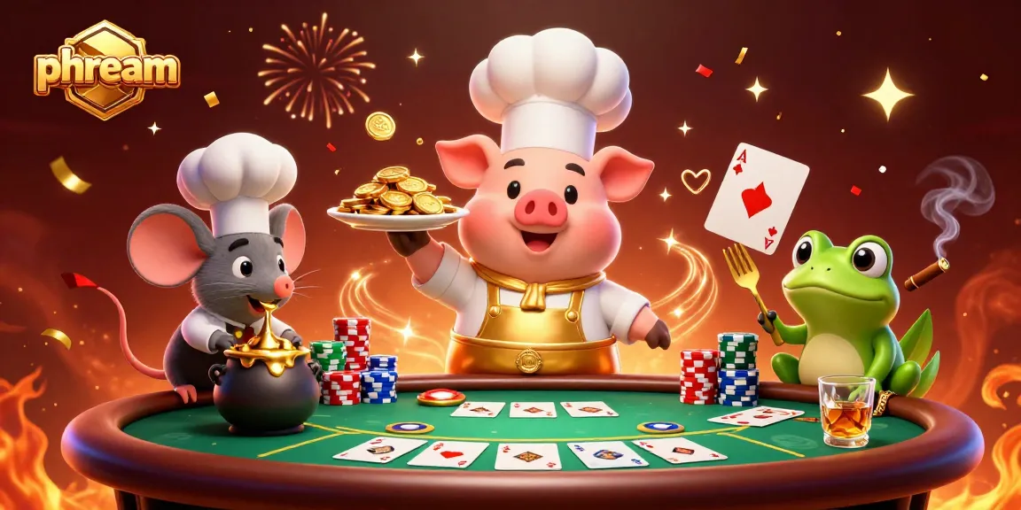 Experience exciting play at phdream with festive casino-themed characters showcasing rich rewards.