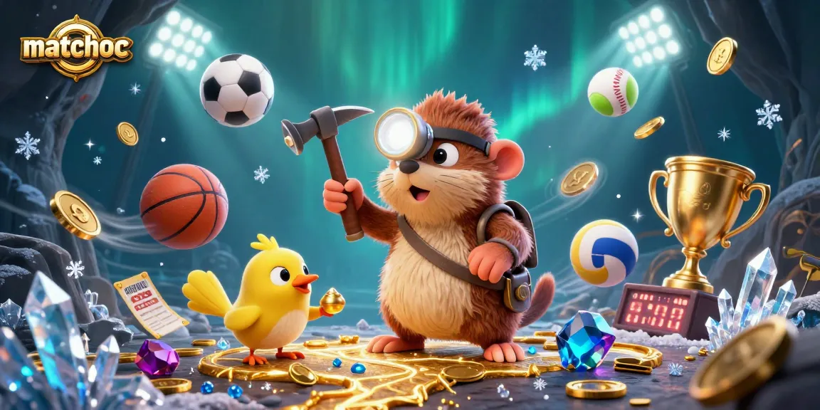Engage with matchuoc to win big with our treasure hunter mole illustration and vibrant casino elements.
