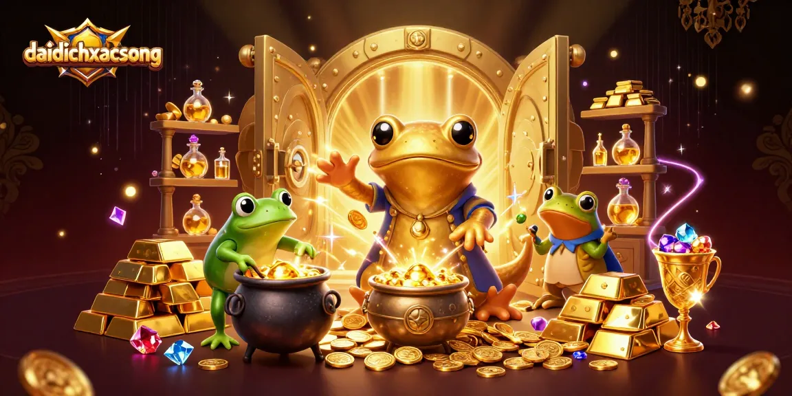 Engage with daidichxacsong's golden treasures in a vibrant 3D magical laboratory scene.