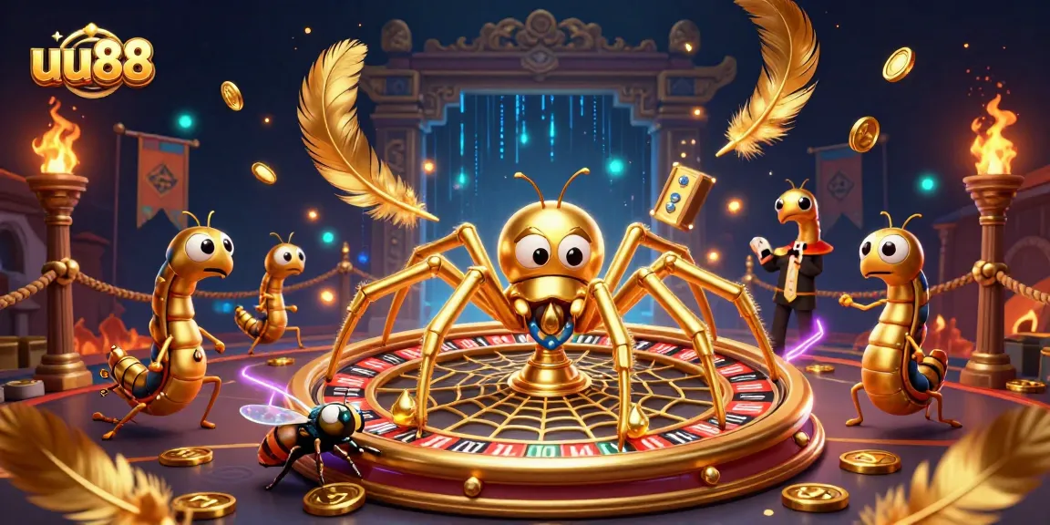 uu88 players spin betting opportunities at an exhilarating casino roulette wheel with a golden theme.