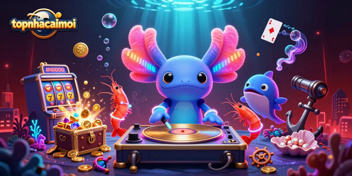 topnhacaimoi players spinning slot reels in a vibrant underwater casino scene