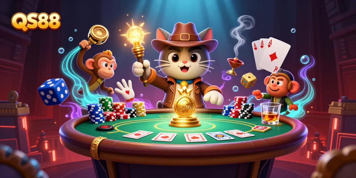 Experience the excitement of QS88 with ace poker hands and dynamic casino elements.