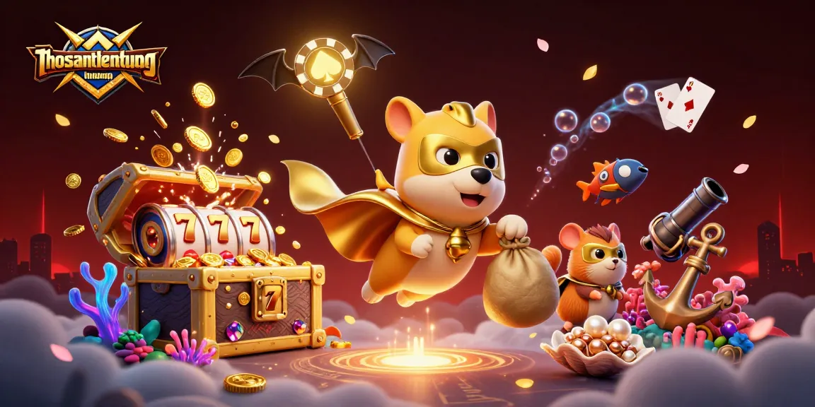 Engage in thosantienthuong's thrilling casino adventure featuring a superhero dog and hamster!