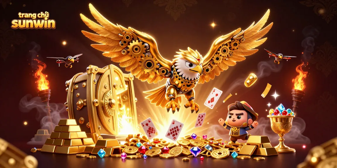 Experience thrilling wins at trang chủ sunwin with vibrant 3D casino illustrations highlighting jackpots and treasures.