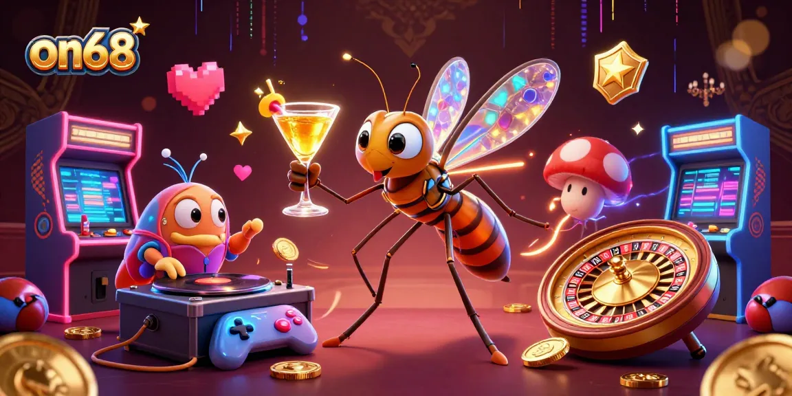 Play with excitement at on68 while enjoying vibrant casino-themed 3D illustration!