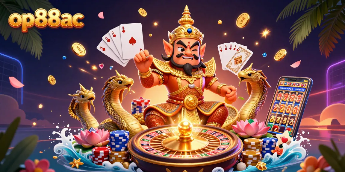 Experience thrilling wins at op88ac with our vibrant and majestic casino scene featuring unique game elements!