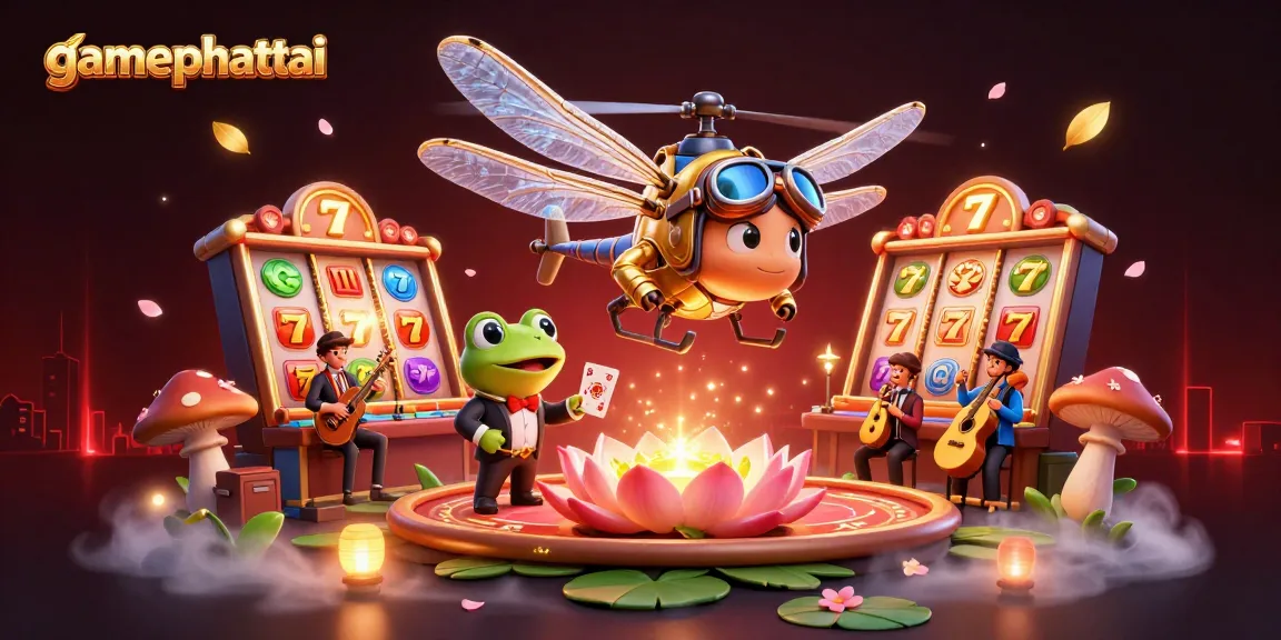 Experience gamephattai with thrilling 3D visuals and exciting slot elements in a captivating casino scene.