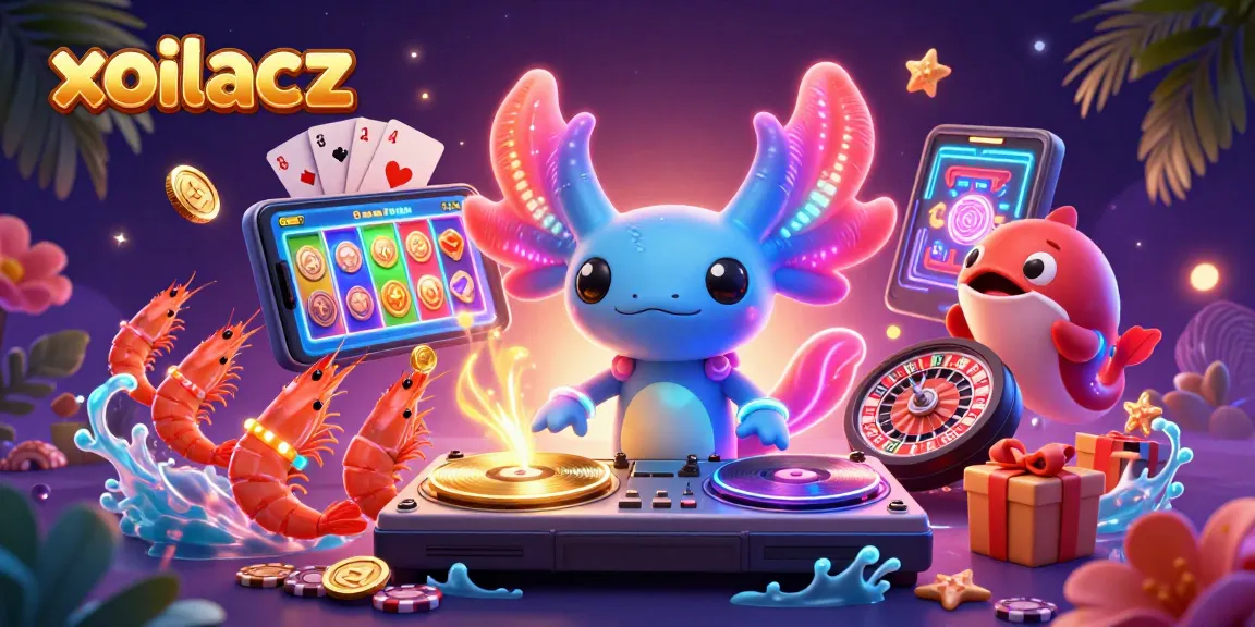 Experience the thrilling world of xoilacz with vibrant dancing sea creatures and colorful gaming elements.